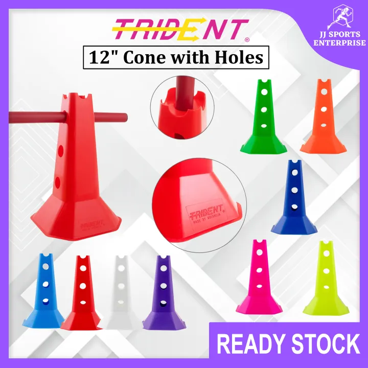 Trident Training Cone With Holes 12” Agility Speed Markers Cone Kon