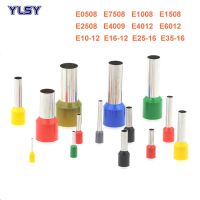 Crimp Terminals Tube Insutated Cord End Electrical Wire Cable Connector E0508 To E35-16 Brass Ferrules VE 22-2AWG 0.5-35mm²