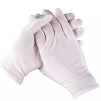 [คุ้มค่าราคา!!] ถุงมือผ้า​TC​ ผ้าคอตตอน​สีขาว cloth glovesถุงมือผ้า ถุงมือ **พร้อมส่ง**