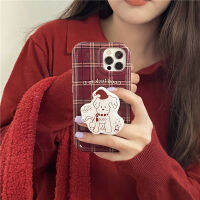 เคสโทรศัพท์ลายสก๊อตสีแดงปีใหม่สำหรับ iPhone14Promax กระเป๋าใส่ลูกสุนัขการ์ตูนสำหรับ iPhone13Promax เคส IMD ขนาดใหญ่แบบรวมสำหรับ iPhone11 ที่ใส่ลูกสุนัขการ์ตูนน่ารักสำหรับ iPhone12Pro เคสโทรศัพท์ปีใหม่ 2023 สำหรับ iPhone11Promax