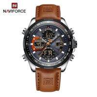 ⌚2023นาฬิกาข้อมือควอตซ์ดิจิทัลนาฬิกาทหารชายเสื้อ NAVIFORCE 9197สำหรับนักธุรกิจชาย