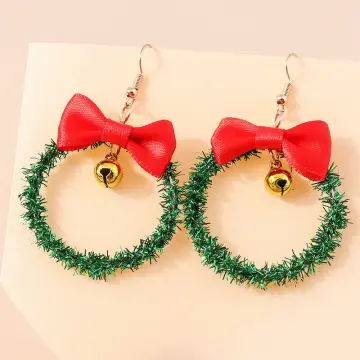 31% OFF] 2024 Fuzzy Ball Christmas Tree Beads Star Hook Drop Earrings In  DEEP GREEN