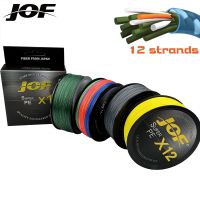 [HOT LIAXLLWISAAZH 534] JOF 12 Strands สายตกปลา PE ถัก500M 300M 100M 25 92LB Multifilament สายตกปลาเรียบสำหรับตกปลา