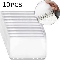 5/10PCS Convenient Clear PVC A5 A6 A7 Budget Binder Pockets Zipper Folder Bags for 6-Ring Notebook Binder Files Reports Binder