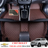 Car Floor Mats TH พรมปูพื้นรถยนต์เข้ารูป 100% [สำหรับรถ Chevrolet Trilblazer 2014-2021] พรมปูพื้นรถยนต์หนังแท้ เกรดA (PVC) ECO SET ขนาดฟรีไซส์ พรมปูพื้นรถยนต์ 6D