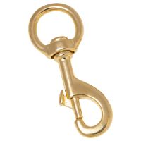 1x Solid Brass Snap Hook Trigger Swivel Eye Bolt For webbing Leather Craft Bag Strap Belt Hook Clasp Pet Dog Leash Clip Bag Accessories