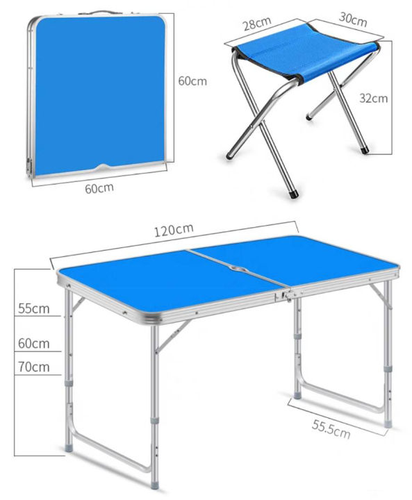 at-market-โต๊ะ-โต๊ะปิคนิค-โต๊ะพับ-โต๊ะอลูมิเนียมพับได้-โต๊ะพับพร้อมเก้าอี้-โต๊ะอเนกประสงค์-แบบพกพา-พร้อมเก้าอี้พับ-4-ตัว