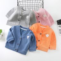 Baby Cardigan Knitted Color Infant Clothing Boys Jackets And Coats Kids Outerwear