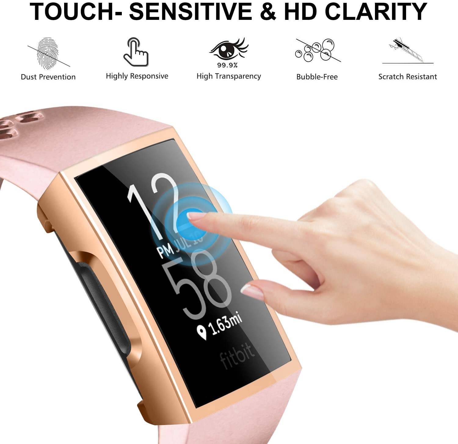 Fitbit Charge 4 3 Se Tracker Ultra Slim Soft Full Cover Bumper Case 3 Color Pack 