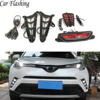 Car flashing For Toyota CHR C HR 2016 2017 2018 2019 DRL Daytime running lights Rear braking driving lamp rear bumper lights