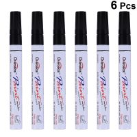 6 PCS Car Scratch Repair Permanent Marker Pen Pens Black Coat Remover White Automotive Touch- Cars Touch-up Markers Pens