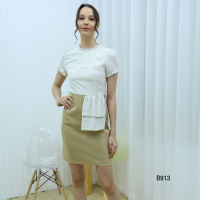 VERONIQA Dress AM-D913 BY AMILA  แขนยาว IGPU21-7