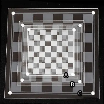  Upgraded Acrylic Chess Board Anti-Broken Elegant Glass