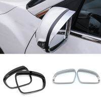 ABS Chrome/Carbon Fibre For Hyundai Kona Encino 2018 2019 Essories Car Rearview Mirror Block Rain Eyebrow Cover Trim 2PCS