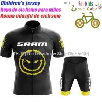 ™ SRAM Childrens Summer Cycling Jersey Suit Boys Girls Cycling Clothing Kids Riding Short Sleeve Suit Sports Cycling Equipment