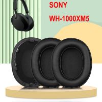 ฟองน้ำหูฟังแผ่นรองหูหนังใส่หูฟังแบบเปลี่ยนได้สำหรับ Sony WH-1000XM5 WH 1000XM5 1000X M5แถบคาดศีรษะฟองน้ำหูฟัง AKG