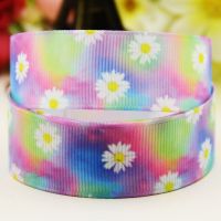 22mm 25mm 38mm 75mm Flower Cartoon printed Grosgrain Ribbon party decoration 10 Yards X-03827 Gift Wrapping  Bags