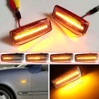 1คู่แบบไดนามิก Blinker ด้านข้าง Marker ไฟเลี้ยว LED สำหรับ สำหรับ Benz C E S SL CLASS W201 190 W202 W124 W140 R129