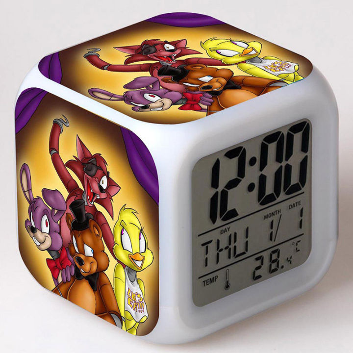 fnaf-anime-figurine-five-nights-at-freddy-led-alarm-clock-wake-up-light-digital-alarm-clock-color-changing-electronic-desk-watch