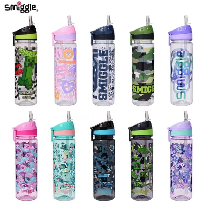 New Smiggle Drink bottle 650ml straw for boy and girl kettle various ...