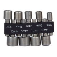 9pcs 5-13mm Hexagon Nut Driver Drill Bit Socket Screwdriver Wrench Set for Electric Screwdriver Handle Tools No Magnetic Drills  Drivers