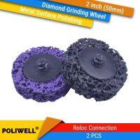 2 inch(50mm) Roll Lock Type R Sanding Discs Diamond Grinding Wheels Surface Polishing Corrosion Removal Discs for Metalworking Cleaning Tools