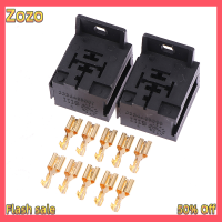 Zozo ✨Ready Stock✨ 2ชุด5Pin POLES AUTOMOTIVE Relay BASE Holder SOCKET พร้อมขายึดสำหรับรีเลย์3334485008 DJJ7054Y-6.3-21