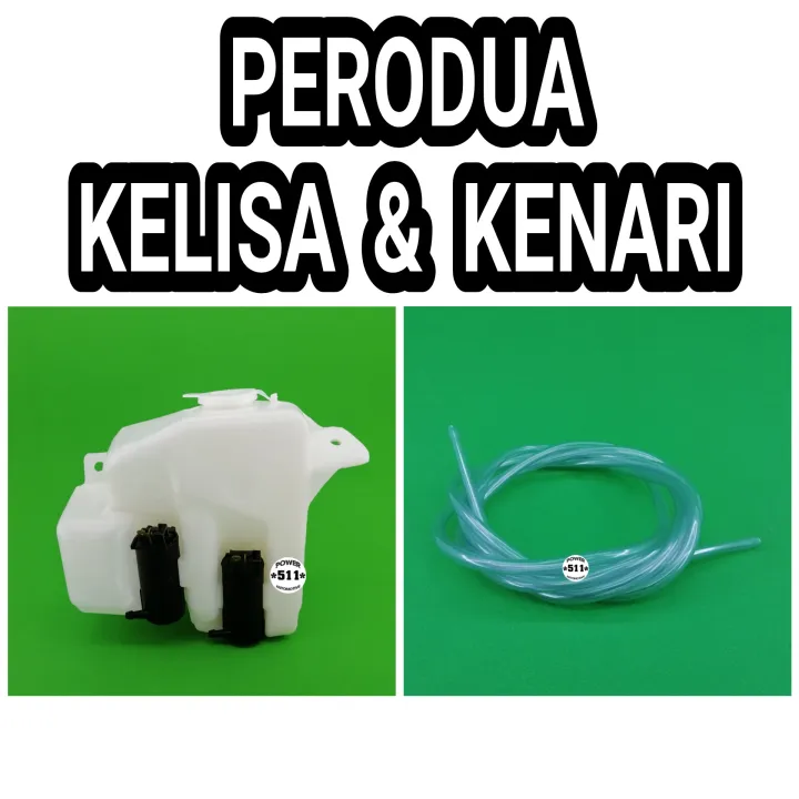 PERODUA KELISA KENARI WIPER WASHER TANK MOTOR WITH 2 METERS HOSE Lazada
