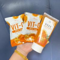 (เปิดบิล) เซ็ตเร่งขาว 5 เซ็ต VIT-C WHITENING สบู่ส้มสด