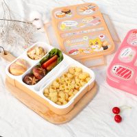 ►△ Child Lunch Box High Capacity Tableware Food Container Travel Hiking Camping Office School Leakproof Portable Bento Box 1000ML