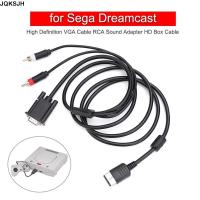 JQKSJH NTSC NTSC สำหรับ Sega Dreamcast Pal-PAL ความละเอียดสูง อะแดปเตอร์ RCA ตัวแปลงเสียง สายเคเบิล VGA