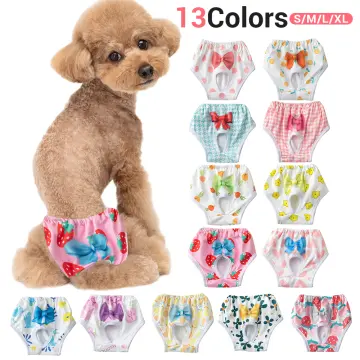 2pcs Pink Physiological Pants, Sanitary Pants Soft Breathable Dog  Physiological Pants Adjustable Dog Pet Underwear Panties Shorts[S] Diapers