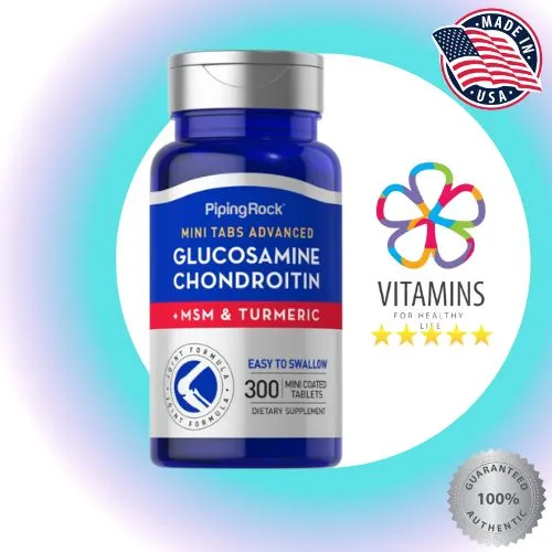 Piping Rock Glucosamine Chondroitin Mini Tabs Advanced MSM & Turmeric
