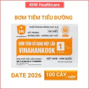 Hộp 100 bơm tiêm tiểu đường Vinahankook dung tích 1ml 100IU đầu kim 30G 1