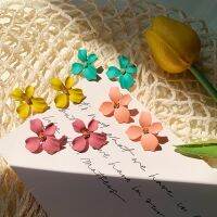 Korea Bohemia Big al Flower Studs Bloom Floral Earrings Untuk Wanita