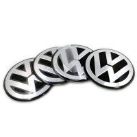 4ชิ้น56.5มิลลิเมตรดุมล้อศูนย์หมวกสติ๊กเกอร์สำหรับโฟล์คสวาเกน VW Hubcap ติดฉลากยางศูนย์ปกโลโก้รถร่างกายสัญลักษณ์