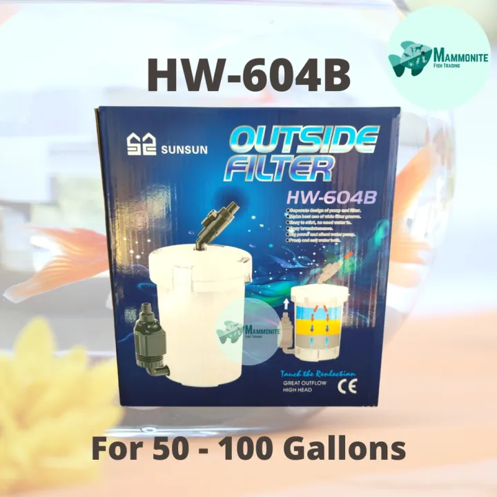 Sunsun External Filter HW-604B Canister With Pump 14 Watts 800L/H For ...