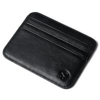 【CW】☬✎  Men Cowhide Leather Card with 7 Slot Super Thin Real Bank Holder Small Coin Purse