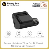 Camera Hành Trình dành cho xe ô tô Xiaomi 70mai Dash Camera Pro Không kèm