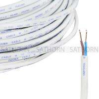 สายไฟฟ้าในบ้าน DEEMA CABLE สายไฟฟ้า สายแข็ง VAF ขนาด 2 x 1.5 SQ.MM. PVC 300/500V. สีขาว ( 10 เมตร )