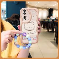 lovely Love bracelet Phone Case For Huawei Honor80 Pro 5G three-dimensional Liquid silicone Pendants texture dustproof