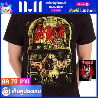 เสื้อวง SLAYER เสื้อใส่สบาย Rock สเลเยอร์ ไซส์ยุโรป RCM1666