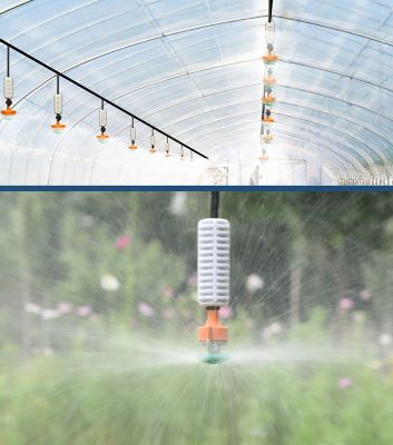 ；【‘； 8Pcs Micro Drip Irrigation Misting Nozzle Emitter Atomizing Sprayer 6Mm  Connector Sprinkler Greenhouse Fogger  Humidification