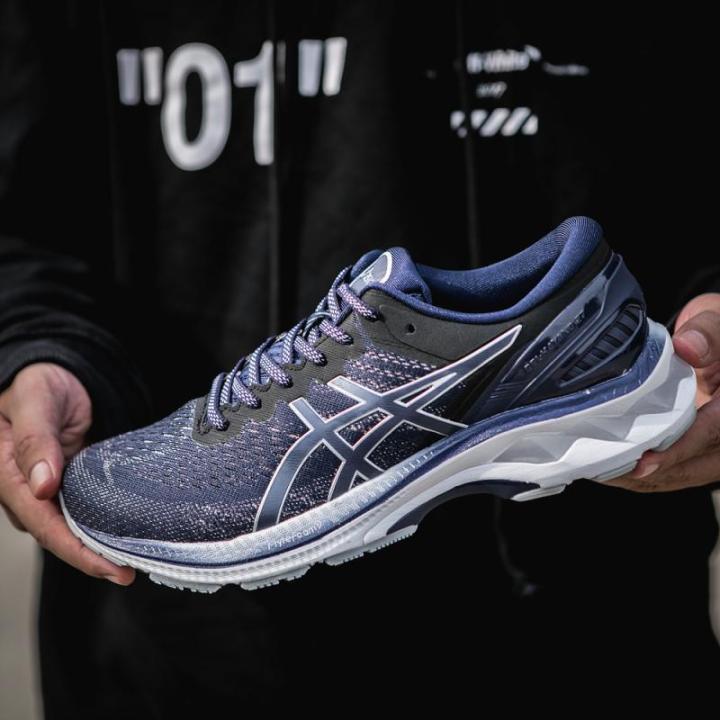 2023-asics-รองเท้าวิ่งรองเท้าบุรุษวิ่งใหม่-k27-gel-kayano-นักรบดำรองรับมั่นคงรองเท้าวิ่งรองเท้าผ้าใบ