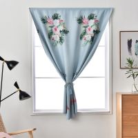 【CW】 Punch Blackout Curtain Flamingos Room Bedroom Window Wall Install Drapes Blinds