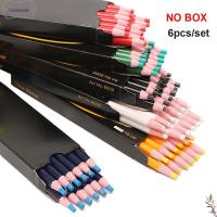 COKERCOOK 6PCS/SET ทำด้วยไม้ เครื่องมือวาดภาพ จิตรกรรม เครื่องหมาย ดินสอสี ปากกาม้วนกระดาษ ดินสอแว็กซ์