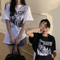 【X-style】เสื้อยืดแขนสั้นแฟชั่นผู้หญิง Oversize เสื้อผ้าน่ารักเกาหลี ลายการ์ตูน เสื้อโอเวอร์ไซส์สีขาว เสื้อยืดนิ่ม ไซตใหญ่ XXL