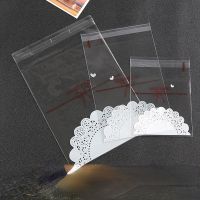 Transparent lace bow bread snack cookie toffee bag cookie candy bag opp self adhesive sealed bag