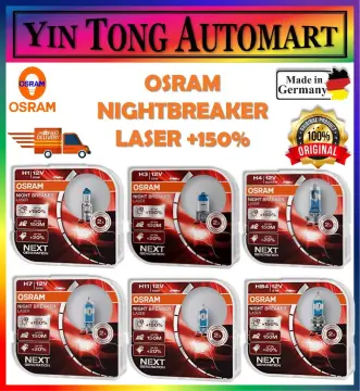 Original Osram Night Breaker Laser H7 Set (2 Bulbs) +150% Brightness (Next  Generation) for Mazda Biante (Year 2013-2018)