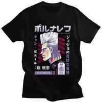 เสื้อยืดผ้าฝ้ายแขนสั้นพิมพ์ลายการ์ตูนอนิเมะฤดูร้อนสําหรับผู้ชาย Jojos Bizarre KO22